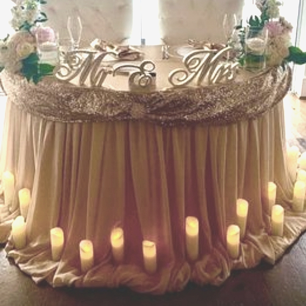 Wedding Sweetheart Table Skirt